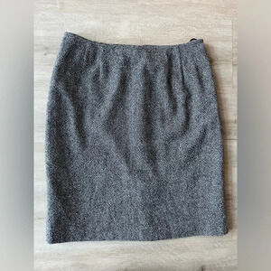 Kasper & Company ASL Tweed Multicolor Gray Skirt SZ 14 Wool Skirt